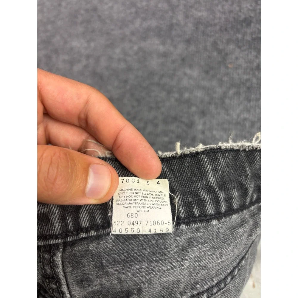 VNTG Levi's 550 Jeans Mens 31x29 Black Orange Tab USA Made Relaxed Tapered Fit